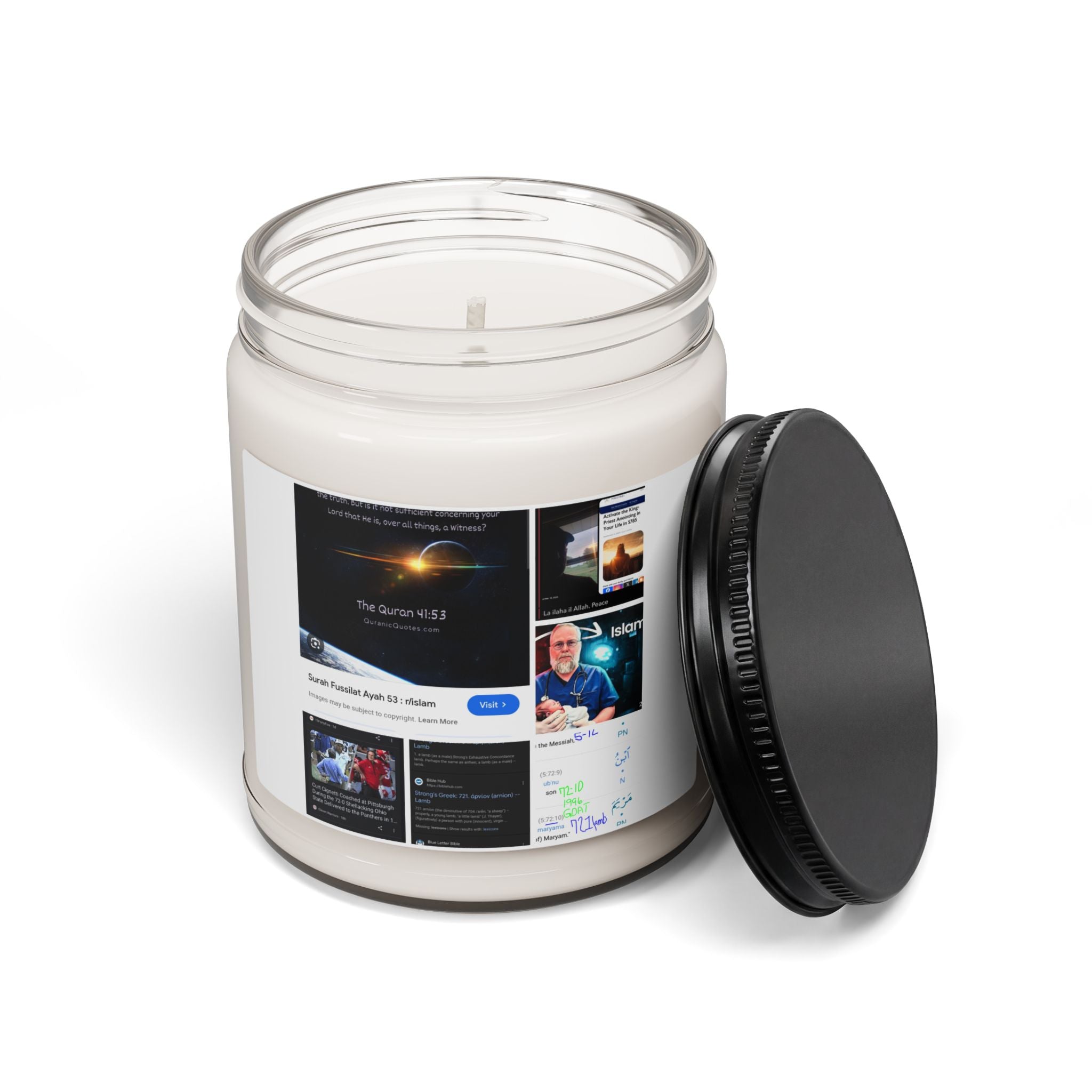 9oz Scented Soy Candle — Personalized Photo Collage Label