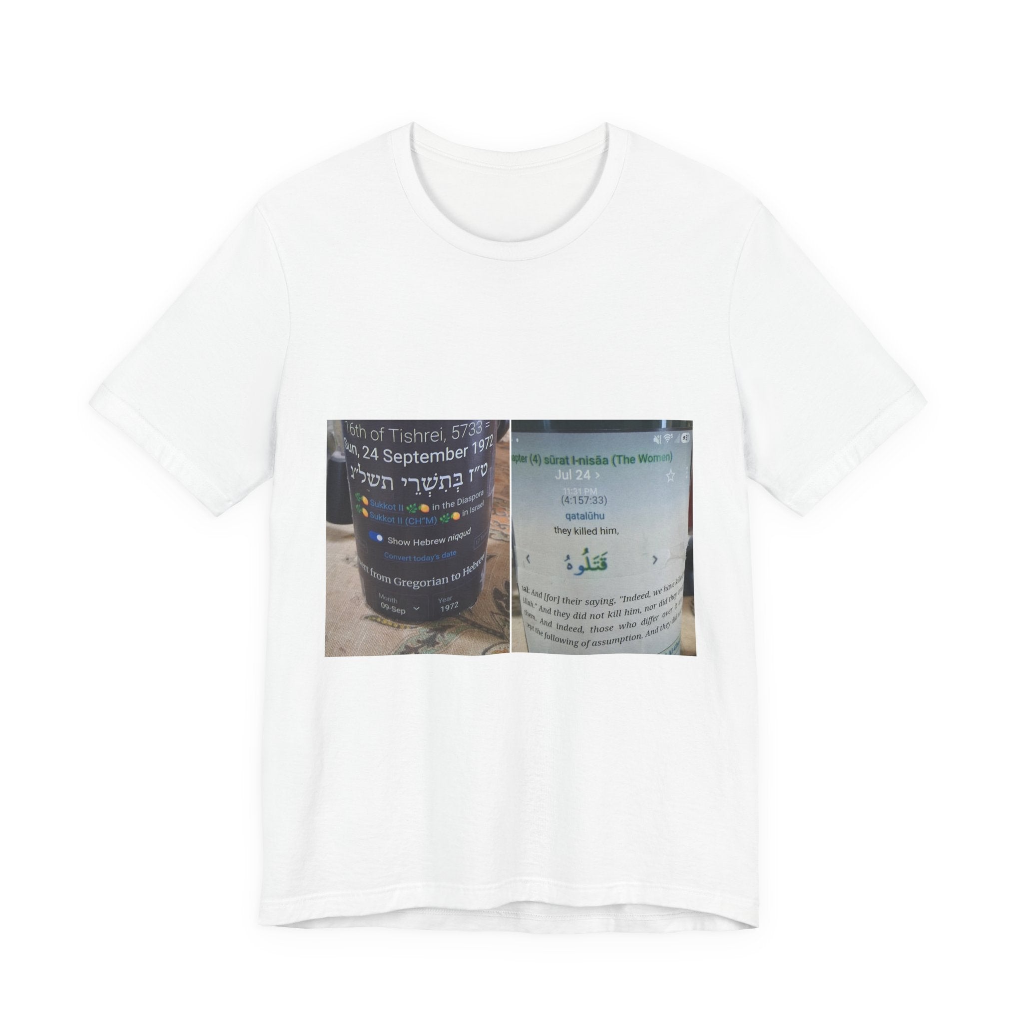 Photo Collage Tee — Bilingual Memorial Bottle Design