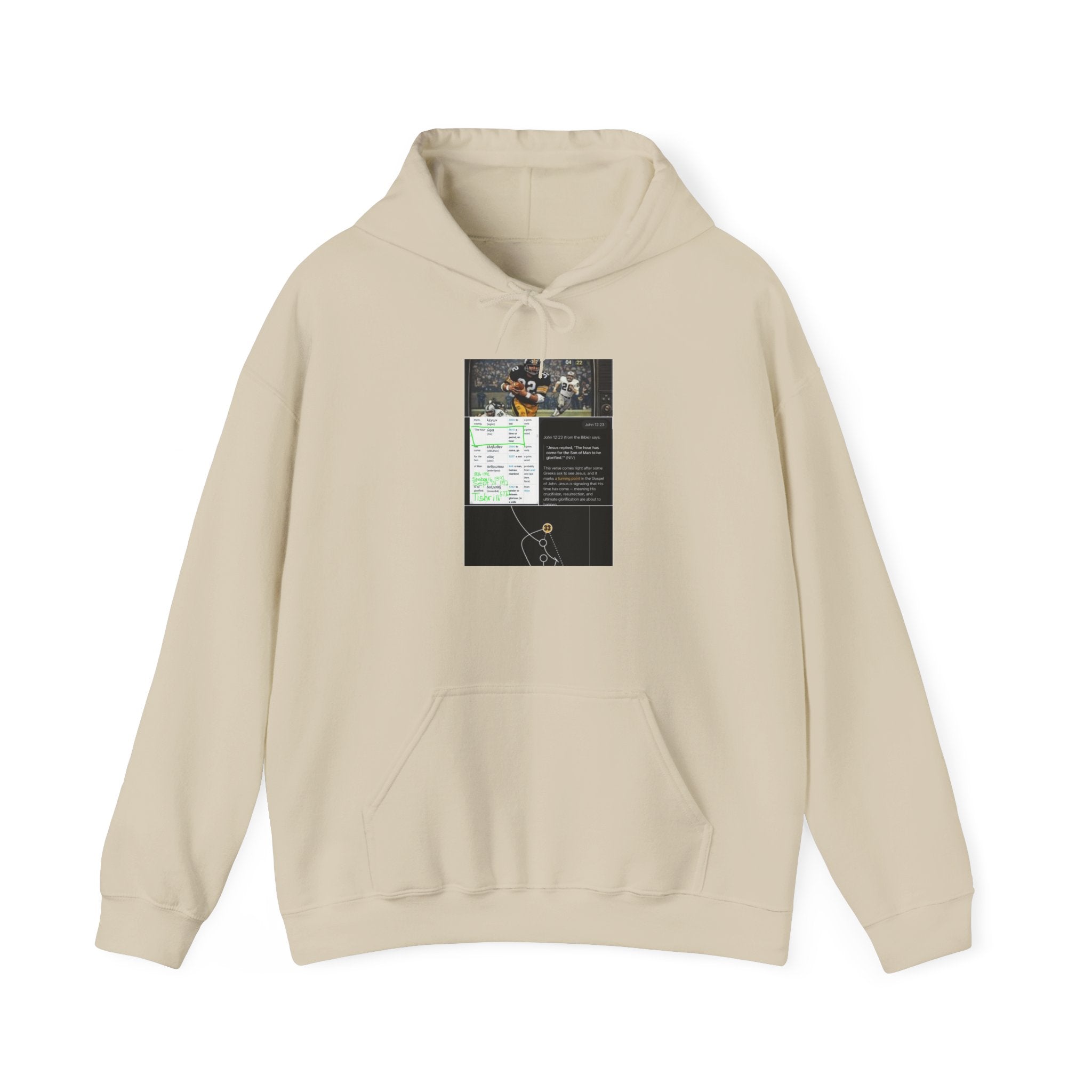 Cozy White Hoodie with Graphic Map & Text Panel — Urban Explorer Vibes