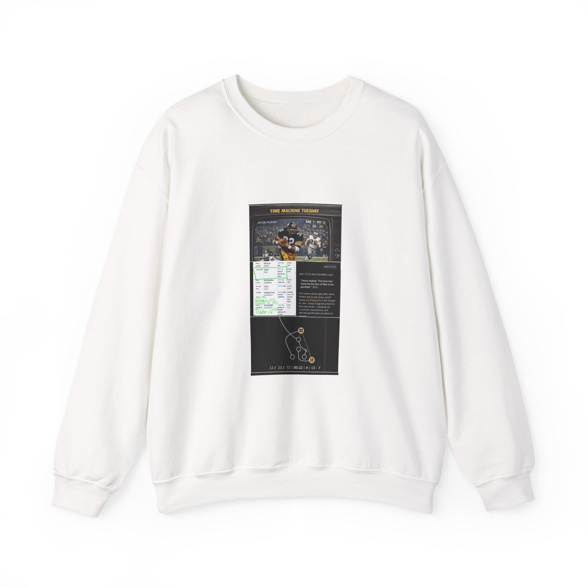 Crewneck Sweatshirt — Nostalgic Game Night Poster Design