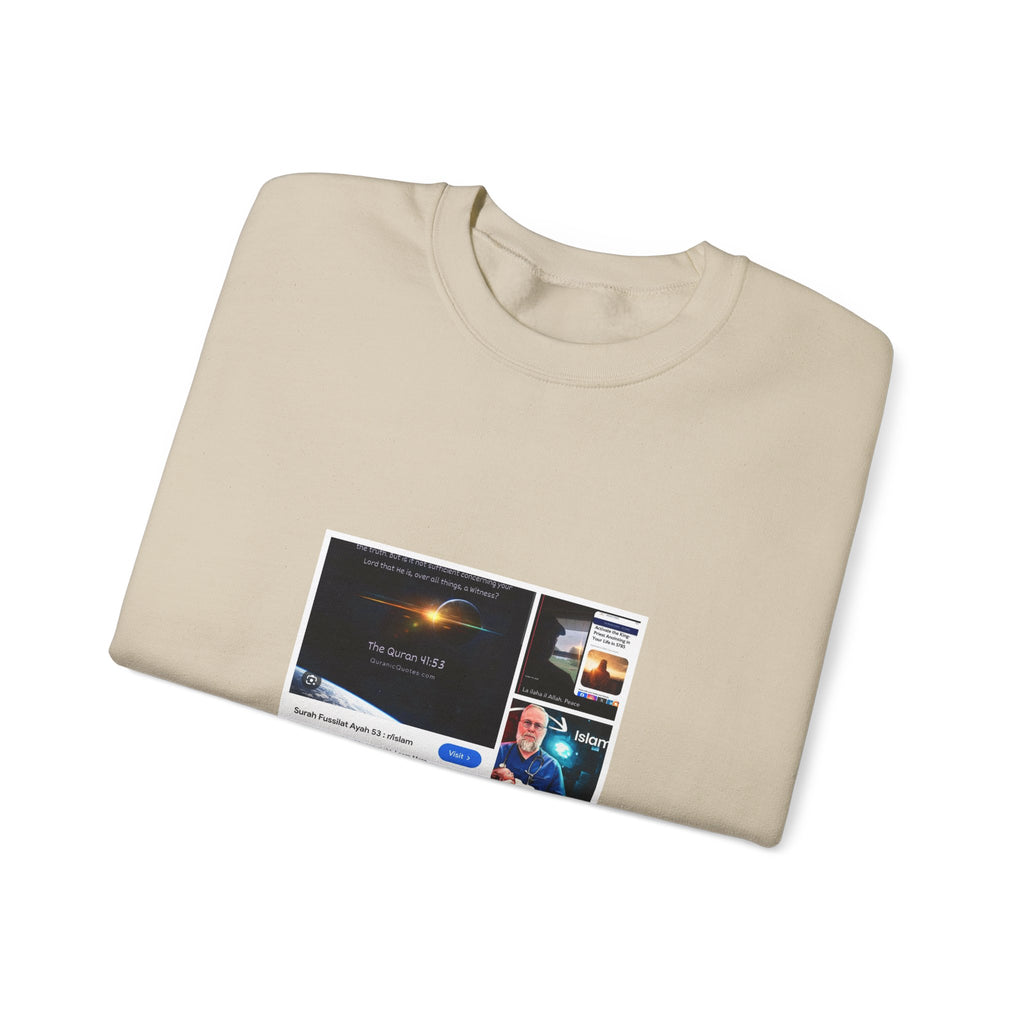 Crewneck Sweatshirt with Collage Print — Internet Meme & Screen Capture Design