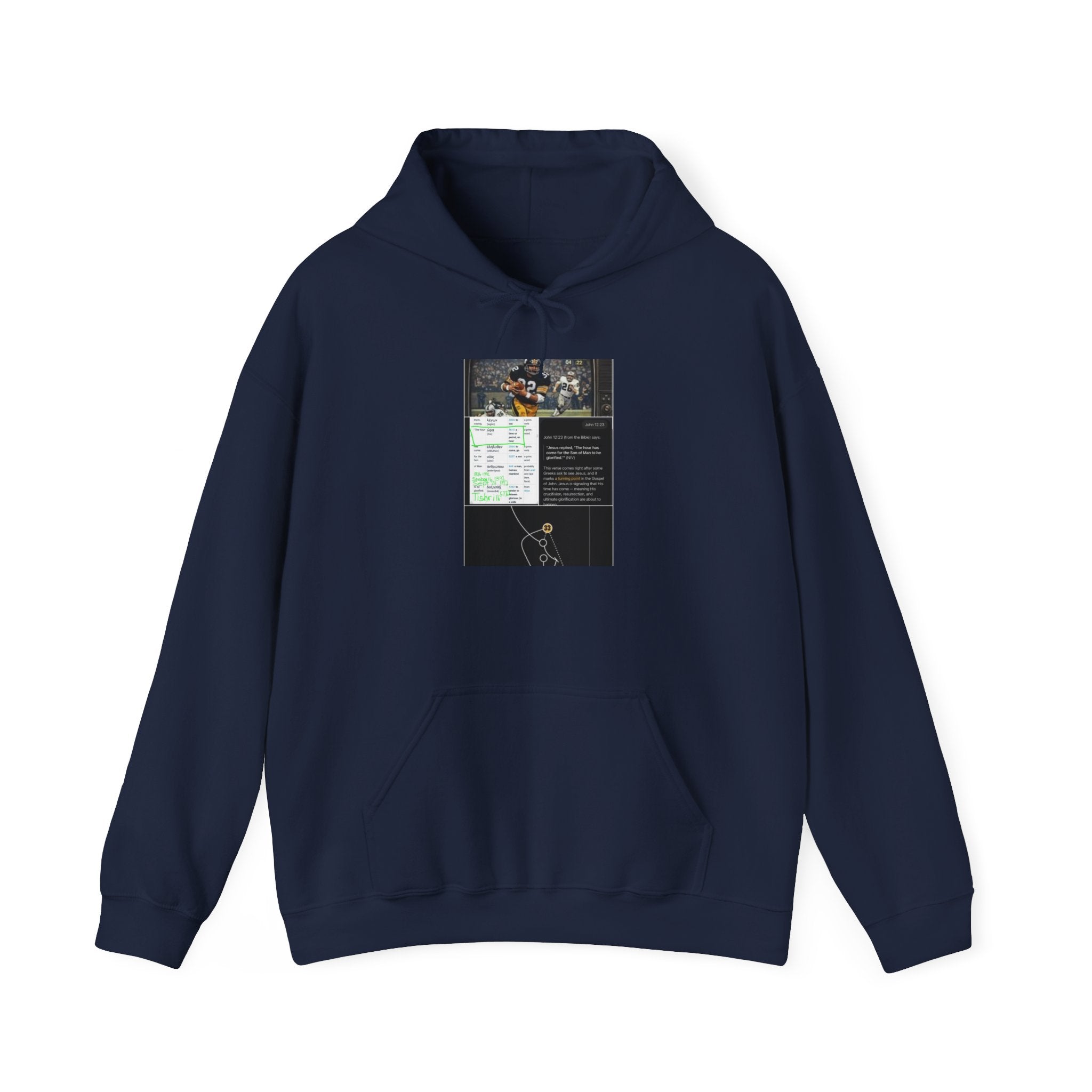 Cozy White Hoodie with Graphic Map & Text Panel — Urban Explorer Vibes