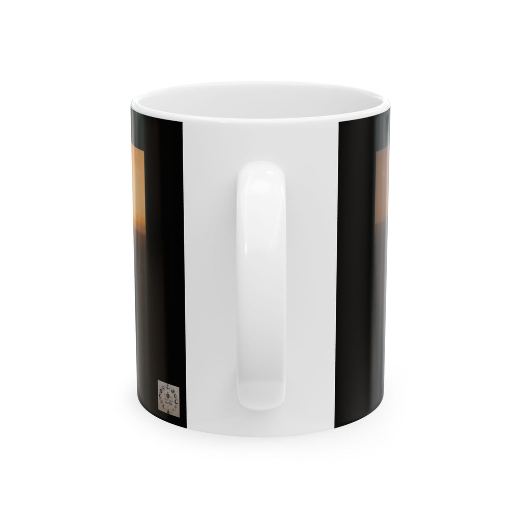 Desert Sunset Quran Facts Ceramic Mug — 'Saad is the 14th letter' Inspirational Islamic Coffee Cup (11oz/15oz)