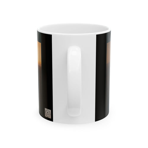Desert Sunset Quran Facts Ceramic Mug — 'Saad is the 14th letter' Inspirational Islamic Coffee Cup (11oz/15oz)