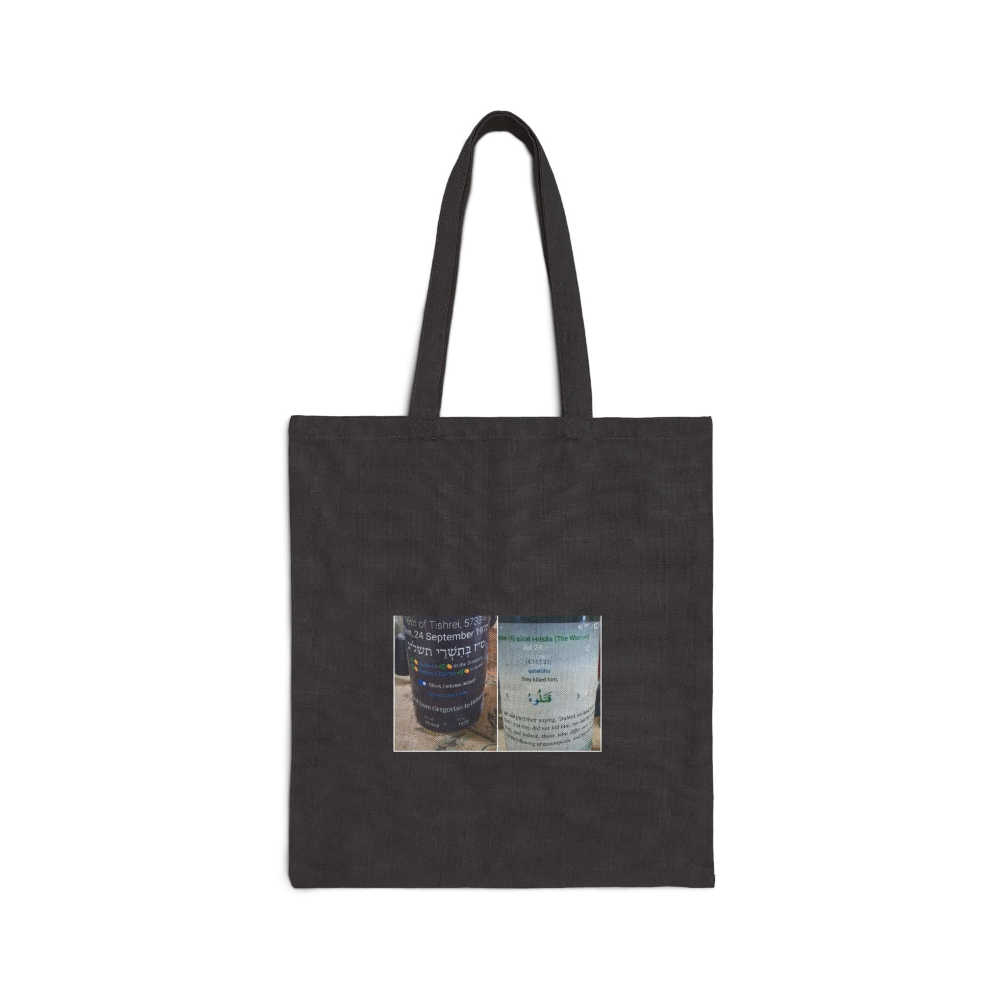 Canvas Tote Bag — Vintage Candle Label Photo Print