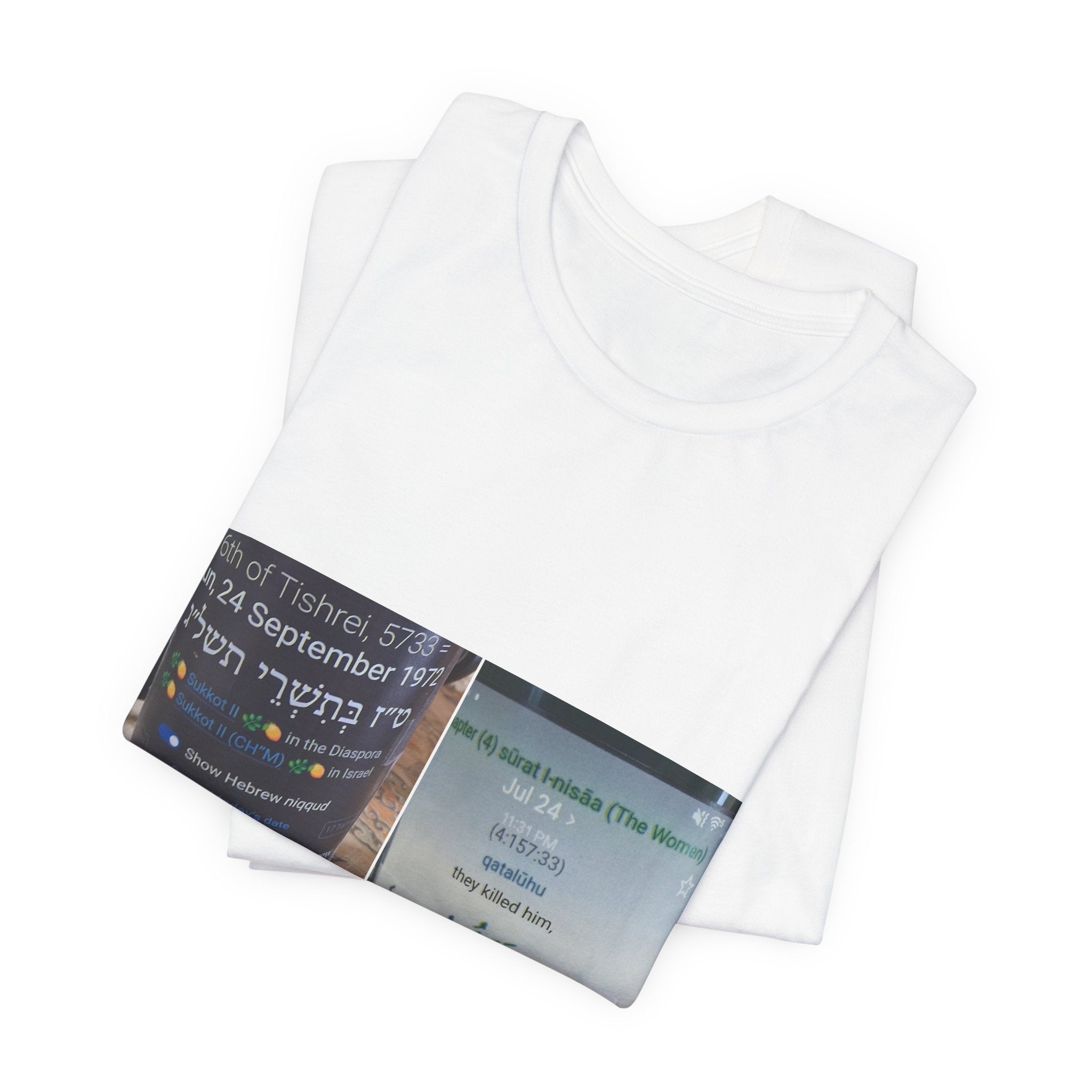 Photo Collage Tee — Bilingual Memorial Bottle Design