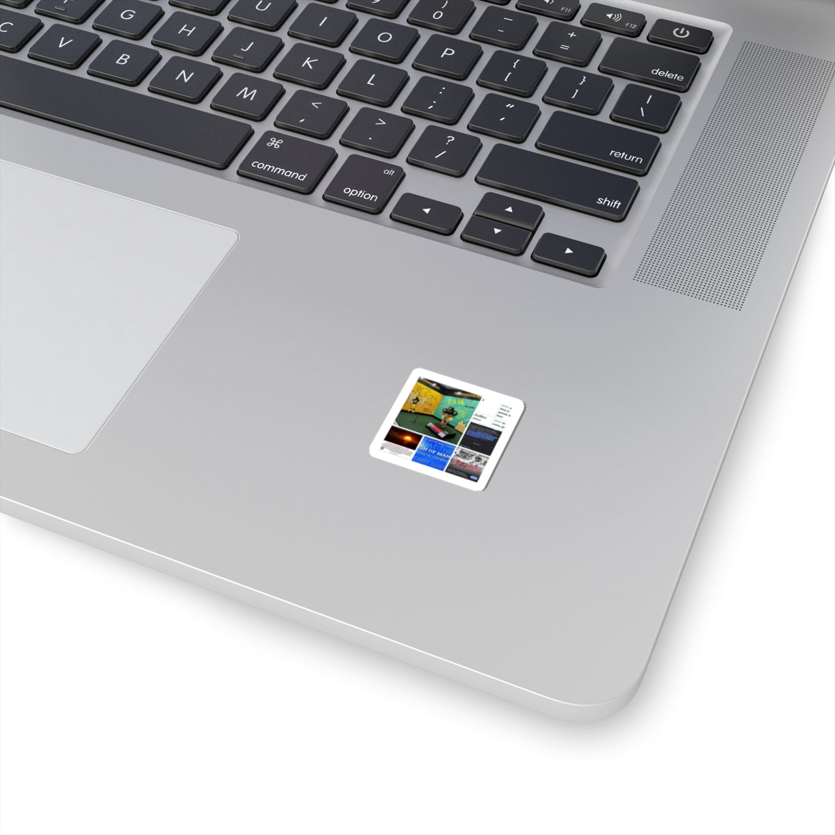 Collage Art Kiss-Cut Sticker — Retro Pop Media Laptop Decal