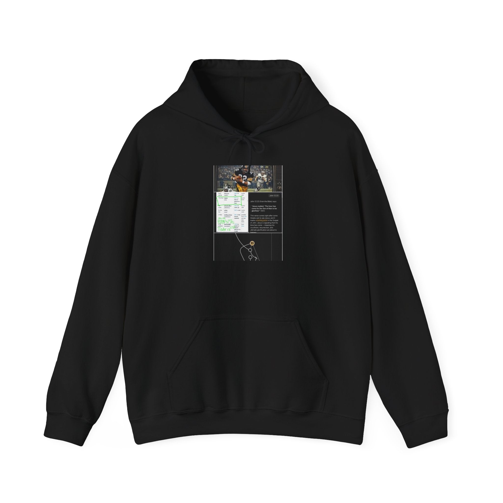 Cozy White Hoodie with Graphic Map & Text Panel — Urban Explorer Vibes