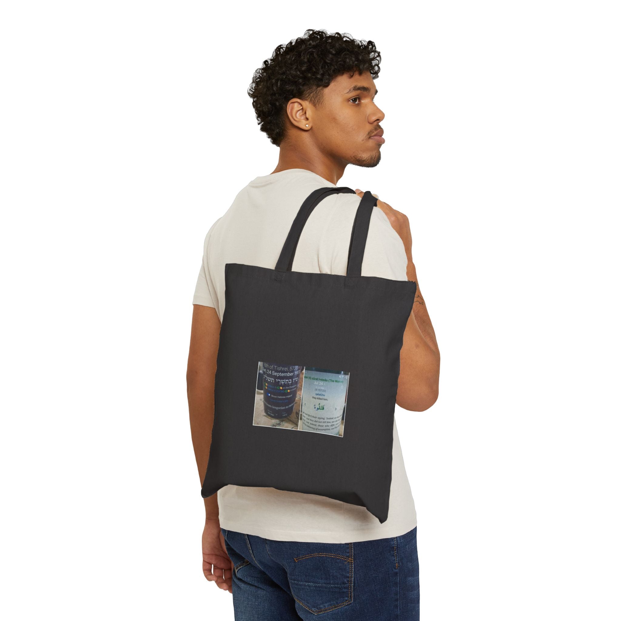Canvas Tote Bag — Vintage Candle Label Photo Print