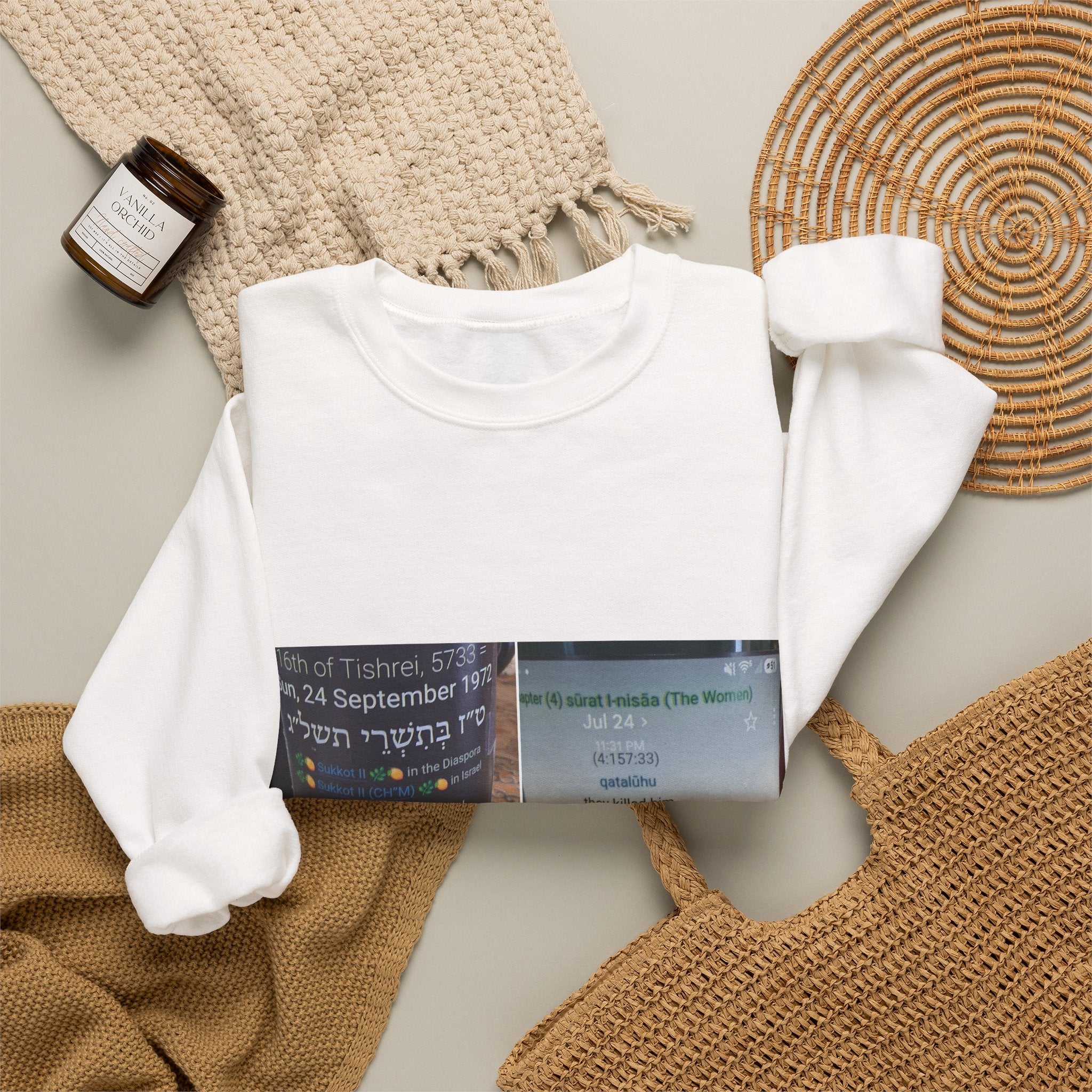 Crewneck Sweatshirt — Vintage Travel Poster Collage