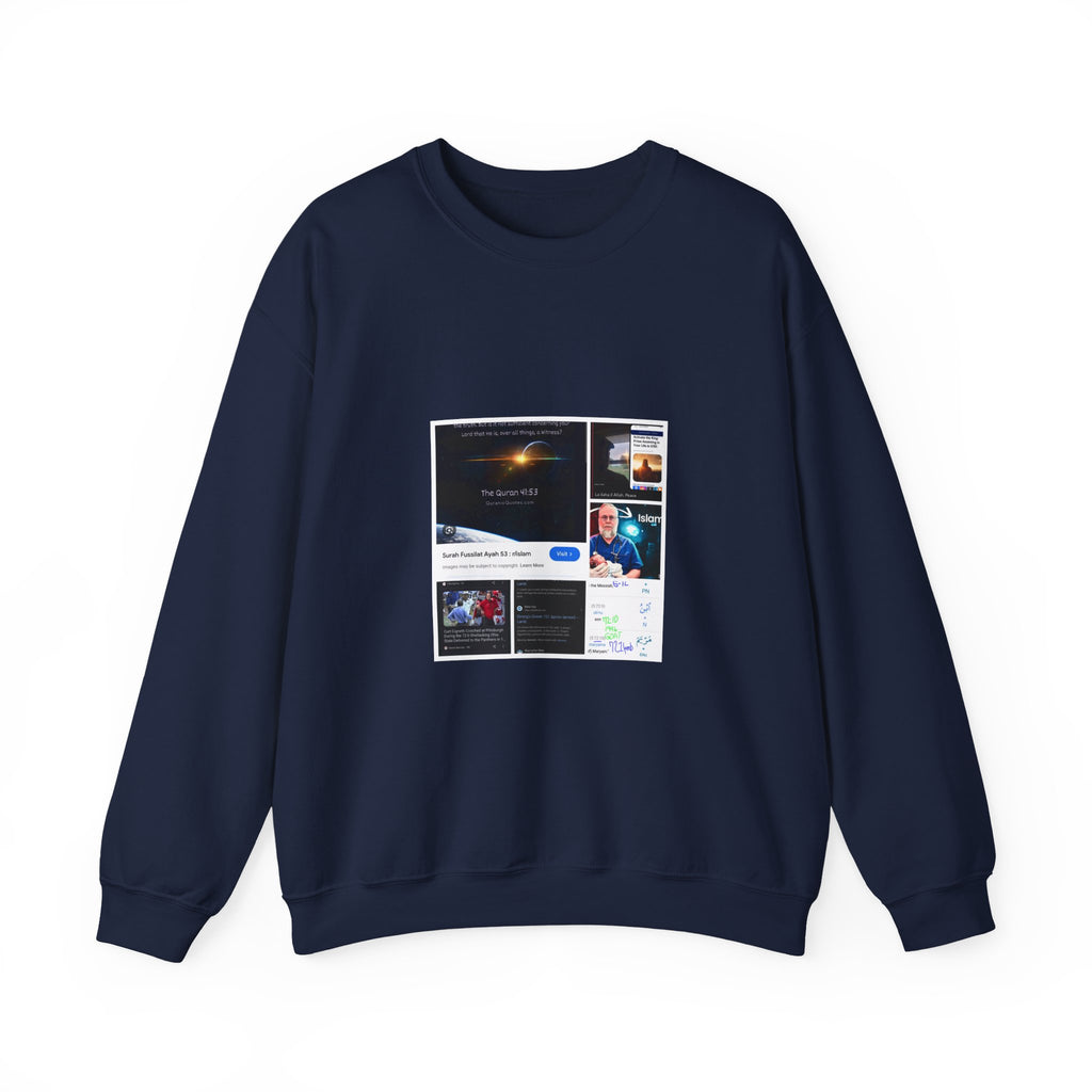 Crewneck Sweatshirt with Collage Print — Internet Meme & Screen Capture Design