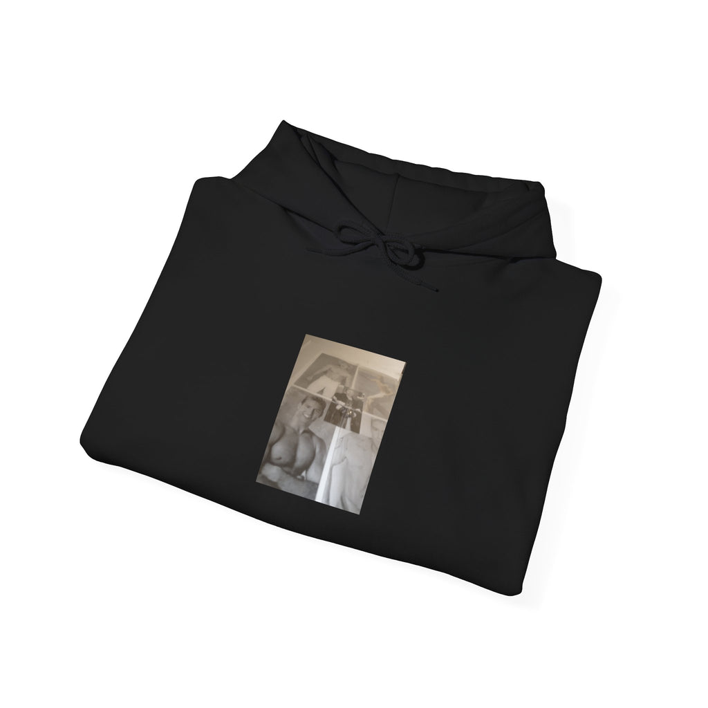 Vintage Collage Photo Hoodie — Sepia Retro Portrait Graphic