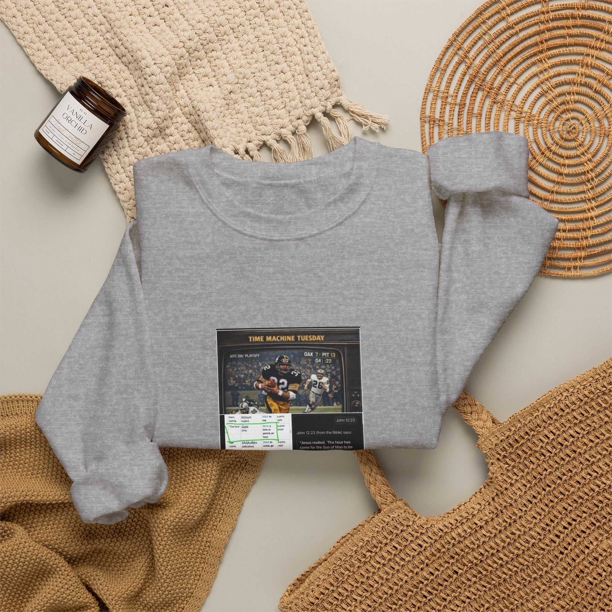 Crewneck Sweatshirt — Nostalgic Game Night Poster Design
