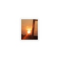 Sunset Window Kiss-Cut Sticker — Warm Golden Sunset Photo Sticker