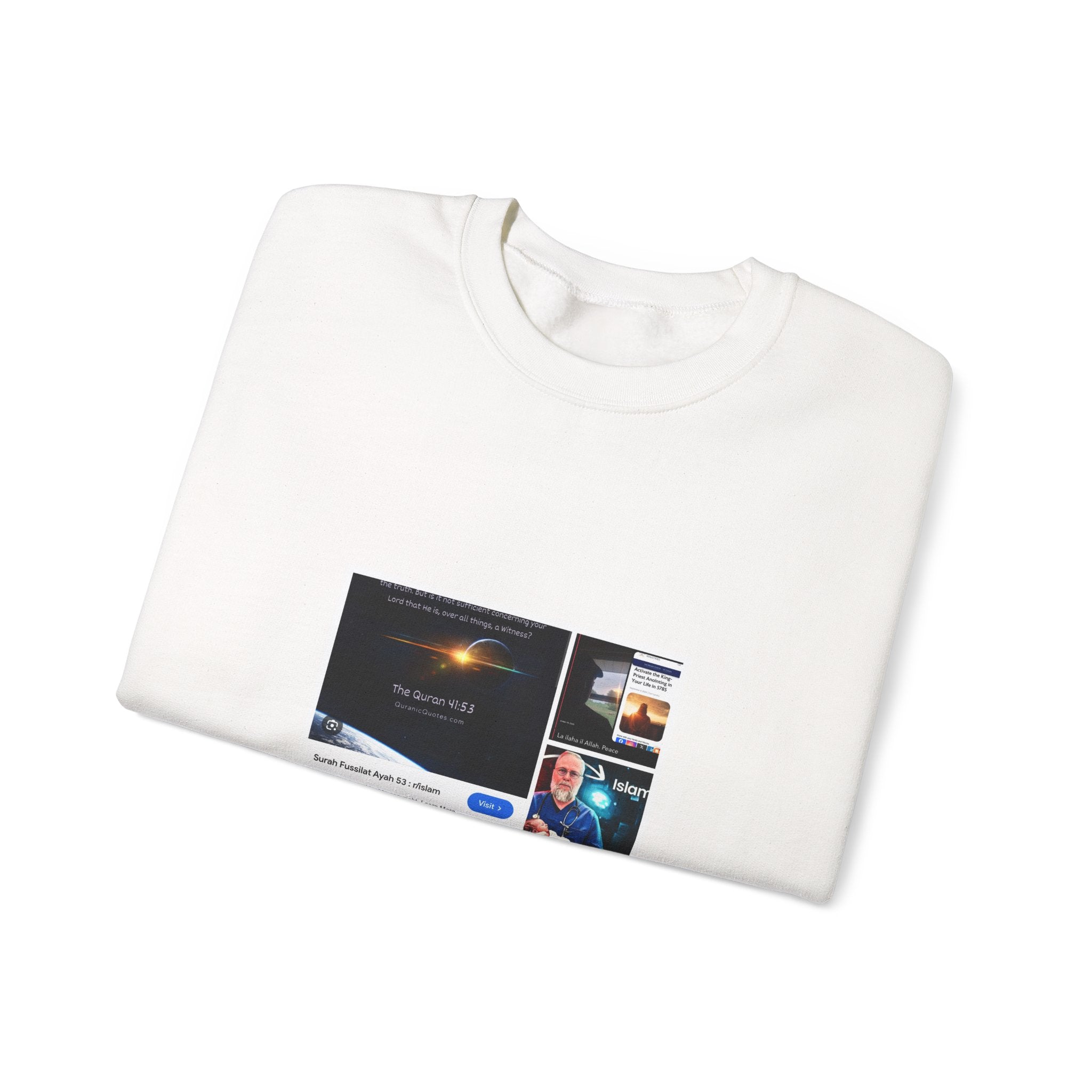 Crewneck Sweatshirt with Collage Print — Internet Meme & Screen Capture Design