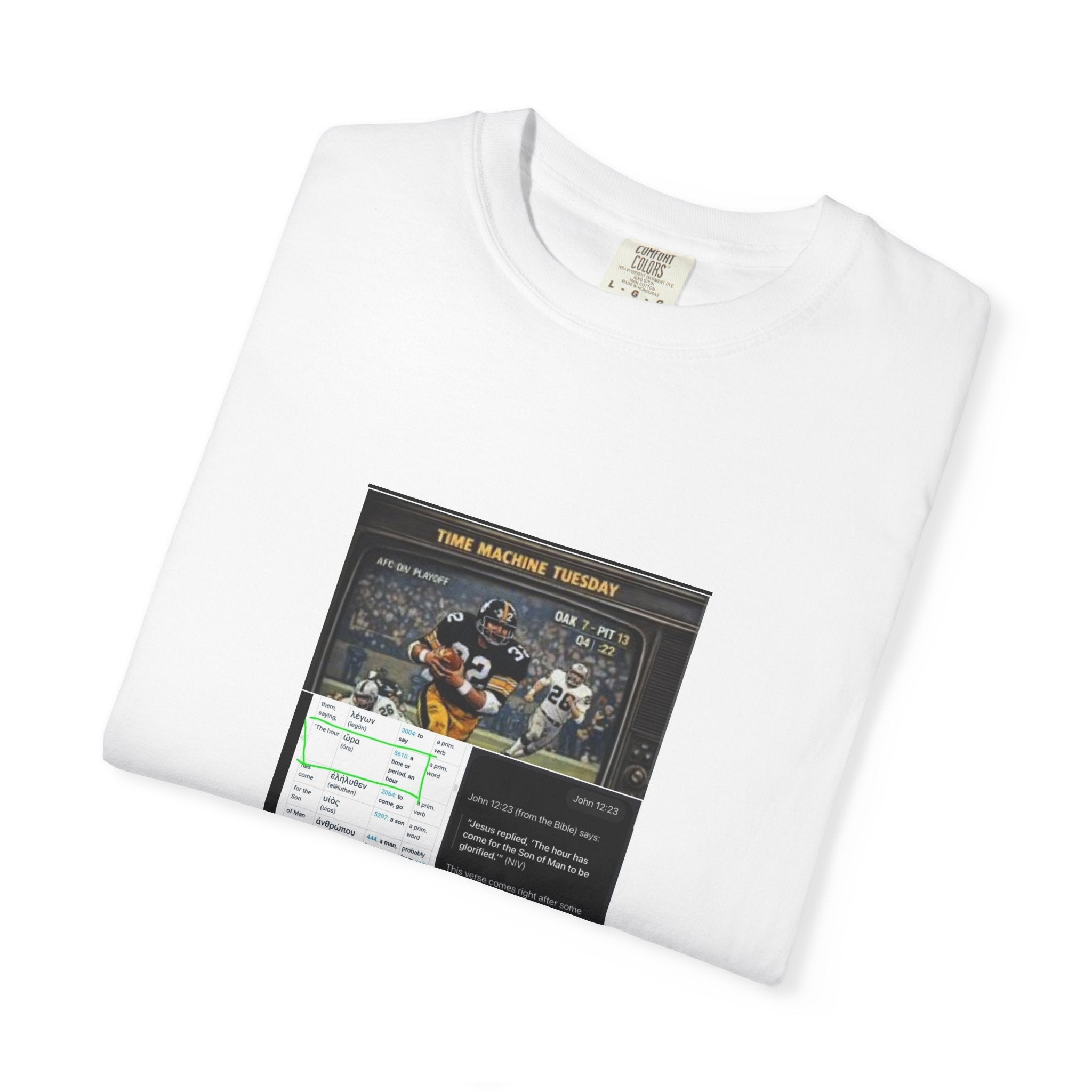 Graphic T-Shirt — Vintage Poster Montage with Text Collage