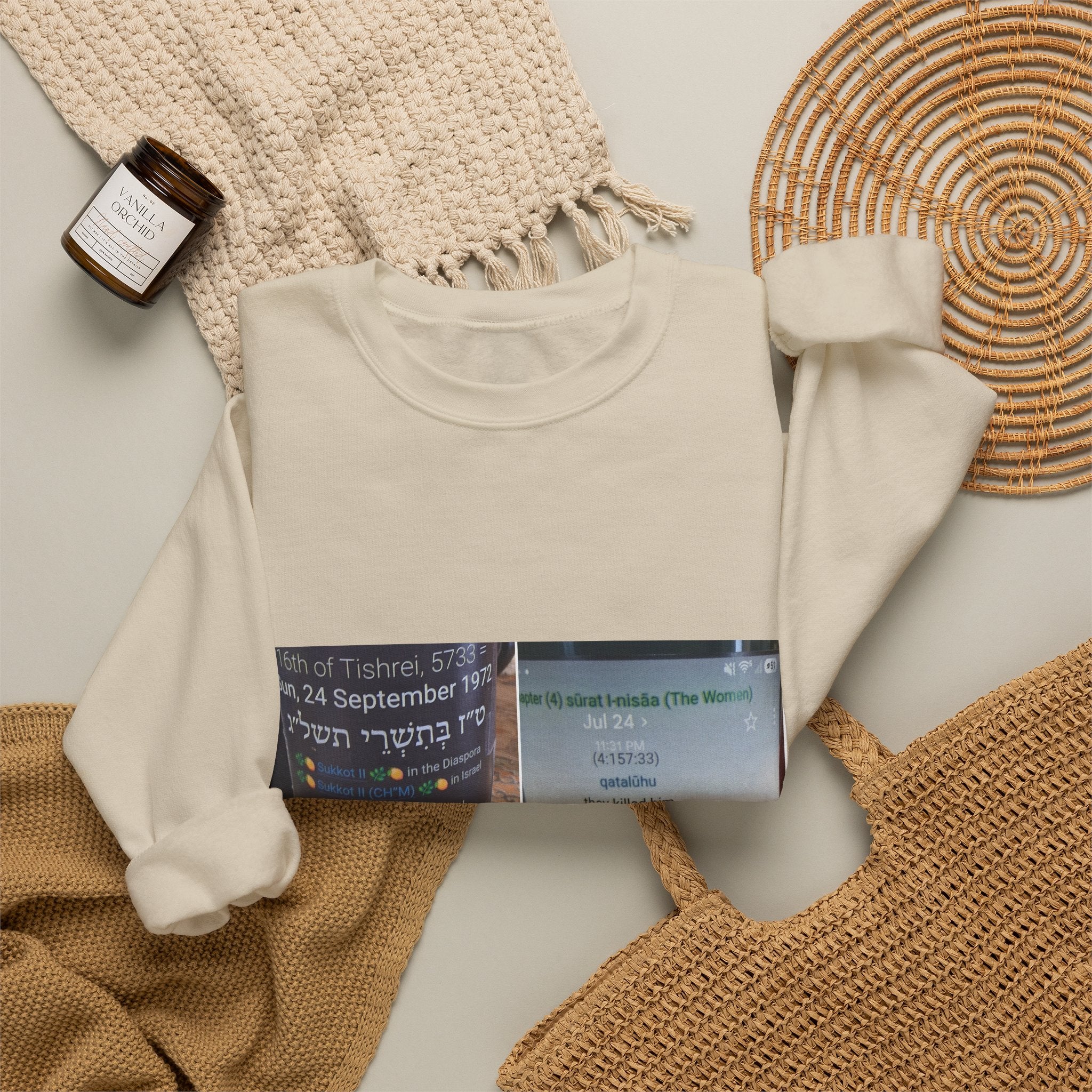 Crewneck Sweatshirt — Vintage Travel Poster Collage