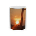 Sunset Window Ceramic Mug — Warm Golden Sunrise Photo Coffee Cup (11oz, 15oz)