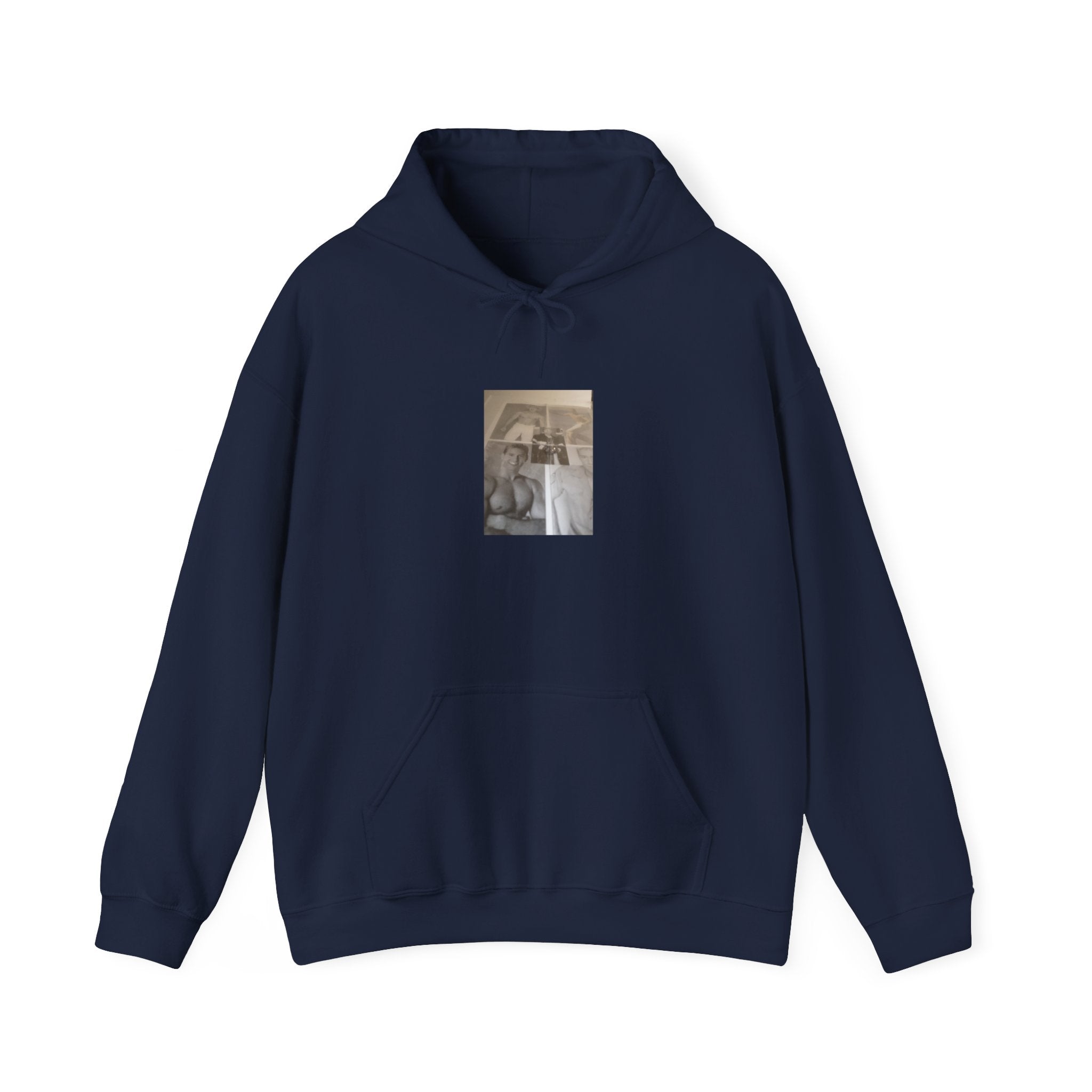 Vintage Collage Photo Hoodie — Sepia Retro Portrait Graphic