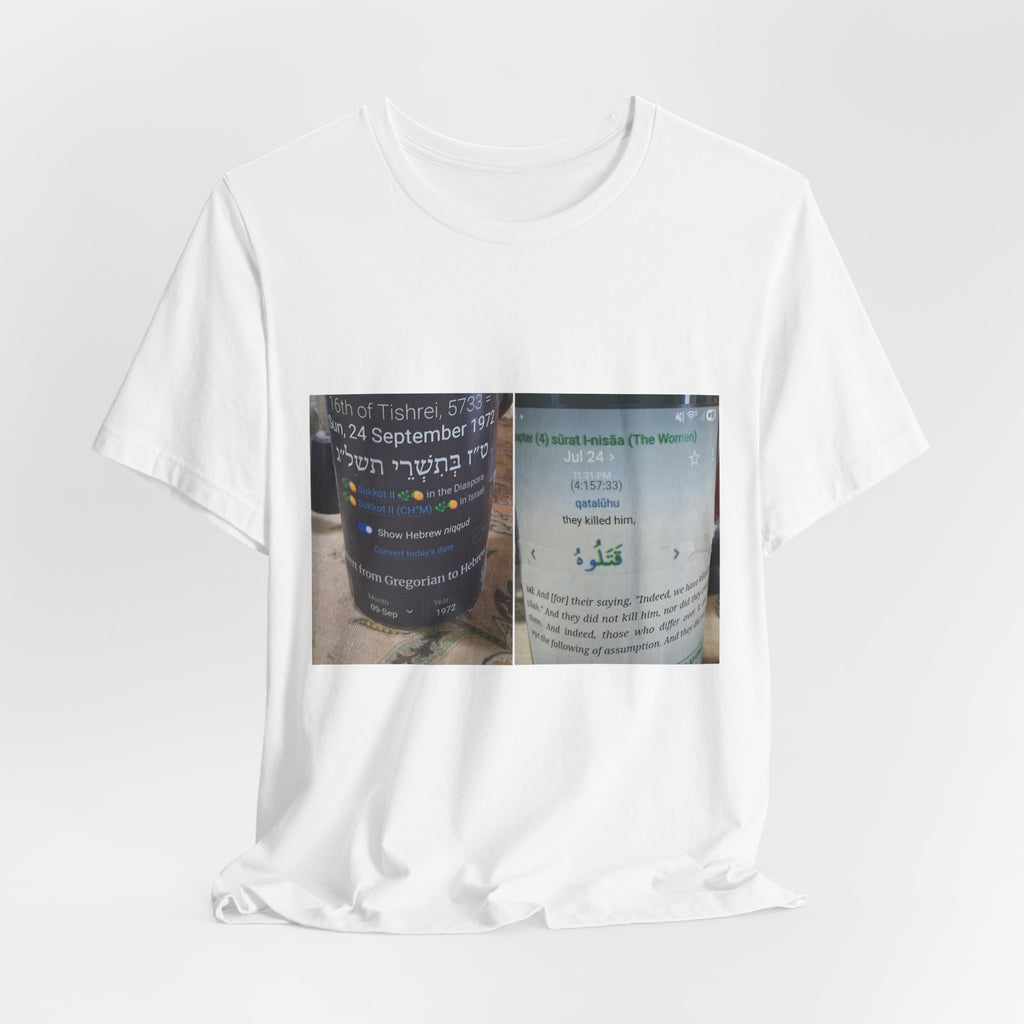 Street Poster Photo Tee — Bilingual Sign Collage T-Shirt