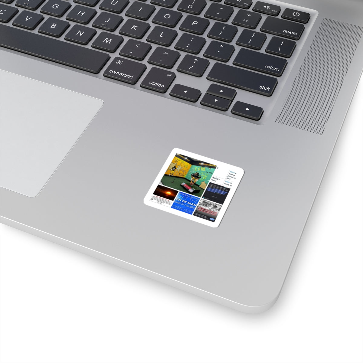 Collage Art Kiss-Cut Sticker — Retro Pop Media Laptop Decal