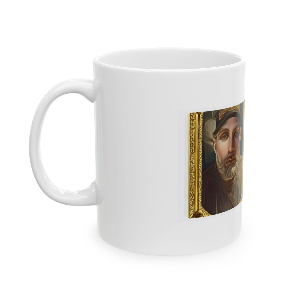 Orthodox Icon Ceramic Mug — Jesus & Saint Portrait Coffee Cup (11oz, 15oz)