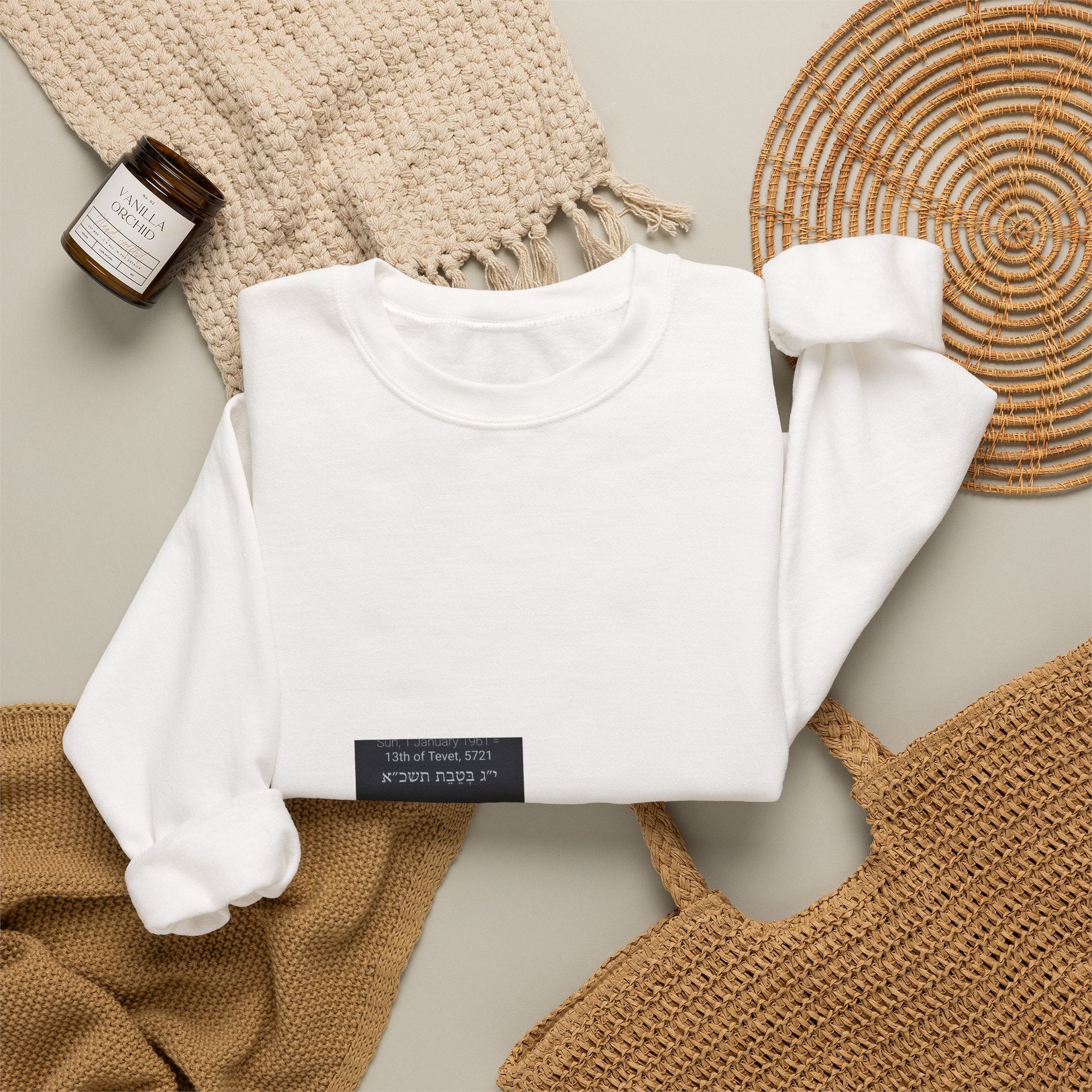 Minimalist Ticket Collage Crewneck Sweatshirt