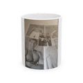 Photo Collage Ceramic Mug — Vintage Bodybuilding Black & White