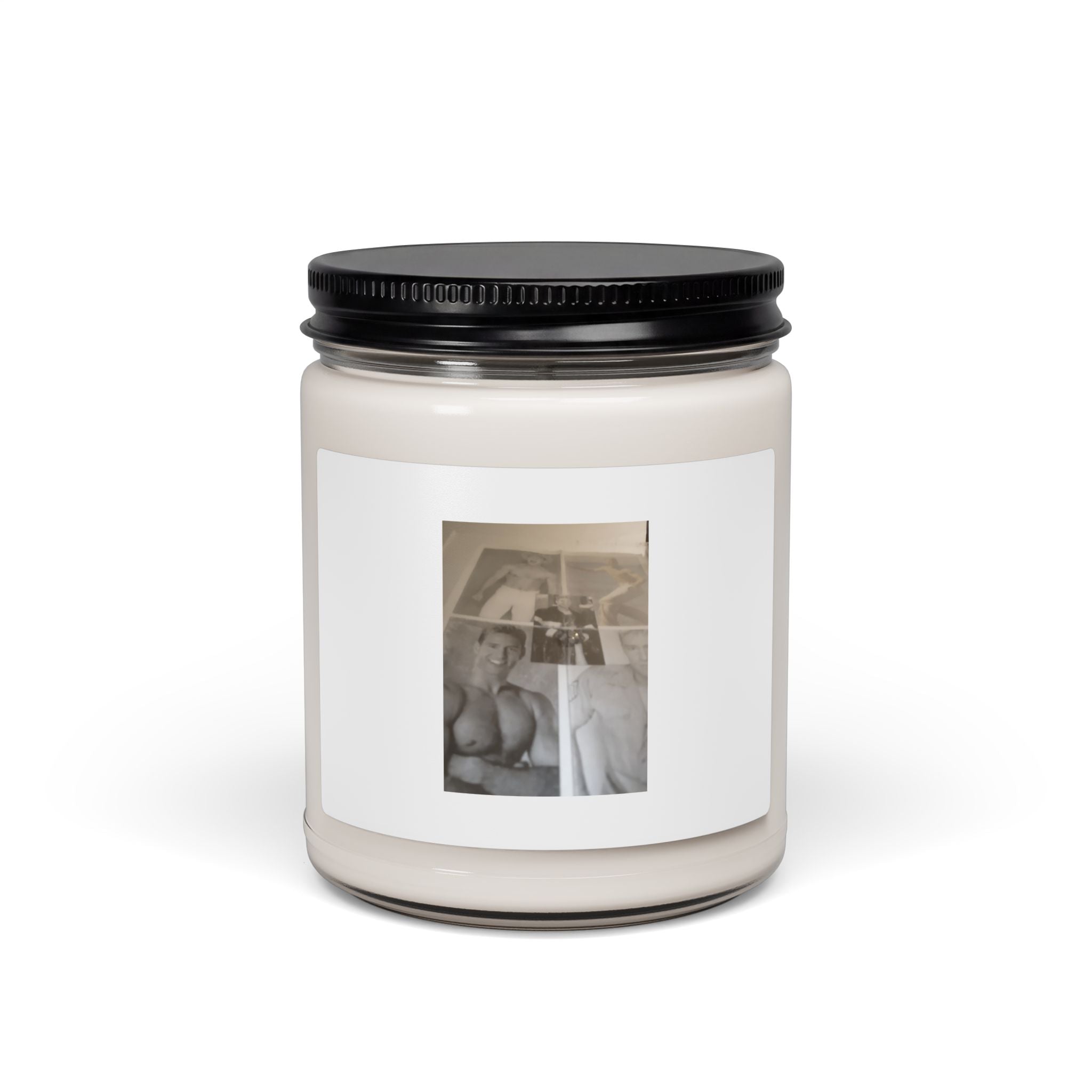 9oz Scented Soy Candle — Vintage Photo Label Aromatherapy Jar