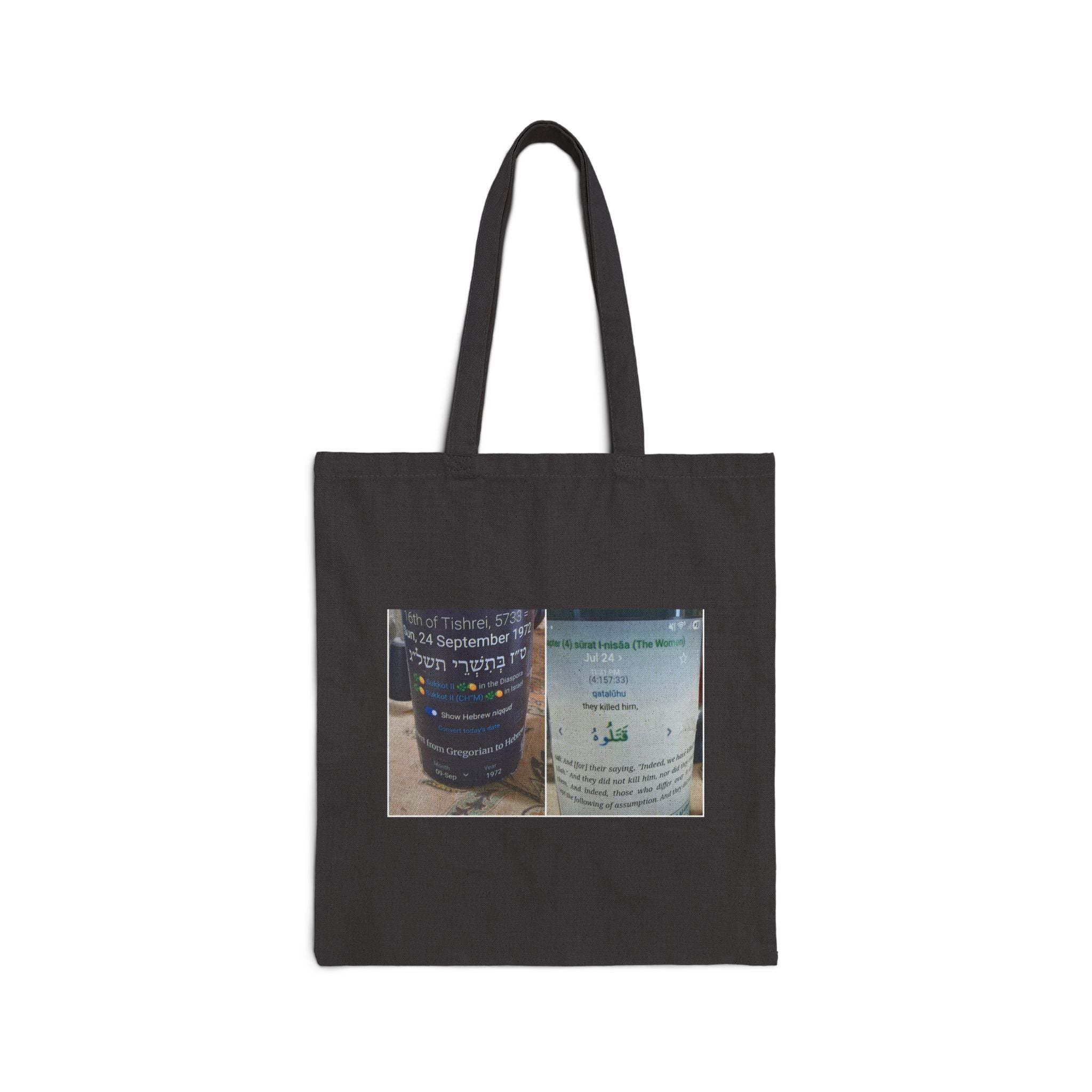 Tote Bag — Photo Collage Coffee Labels Canvas Tote