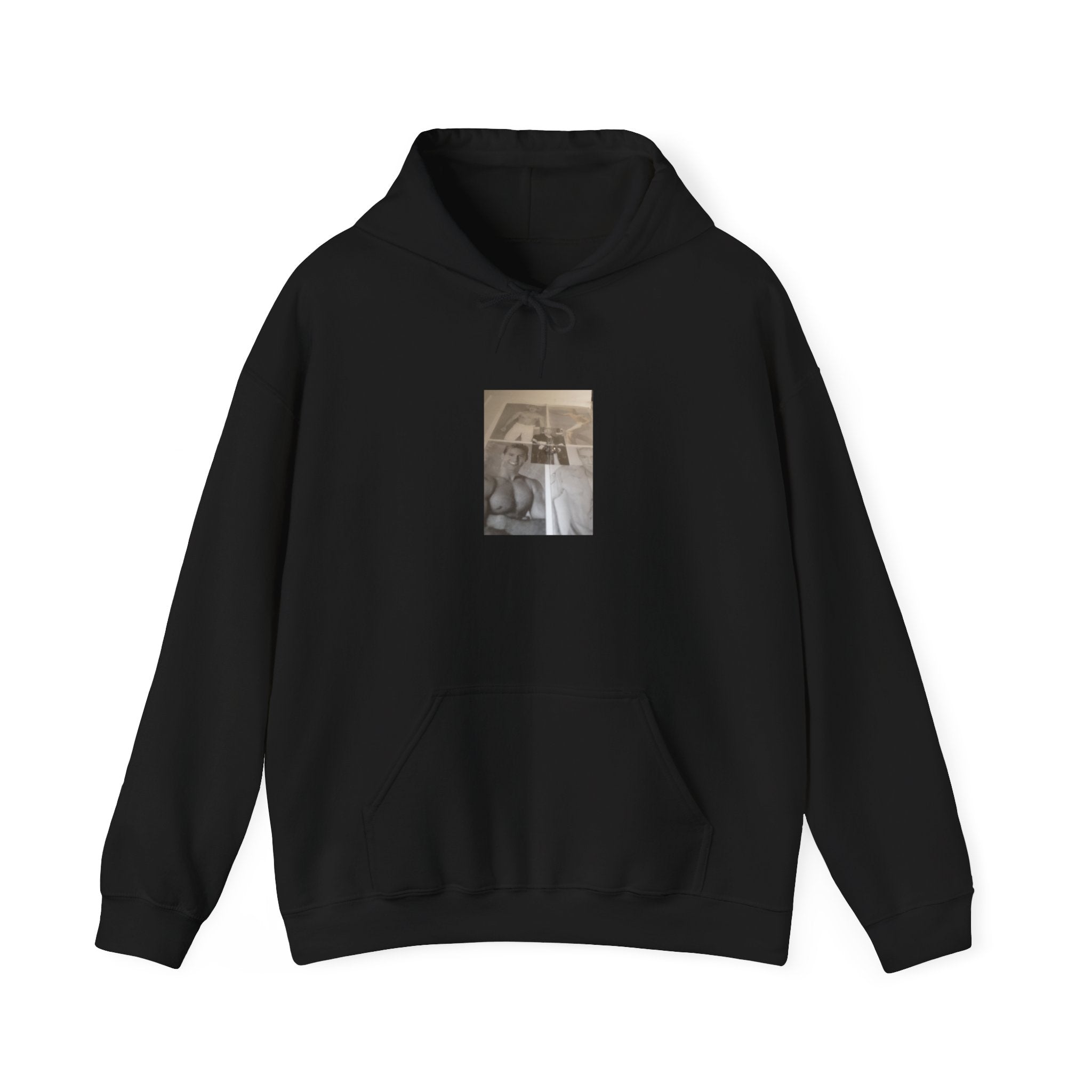 Vintage Collage Photo Hoodie — Sepia Retro Portrait Graphic