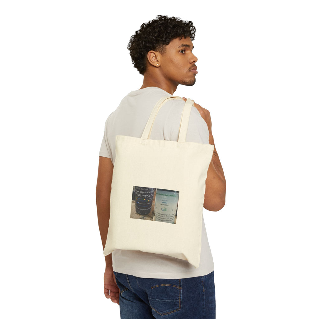 Canvas Tote Bag — Vintage Candle Label Photo Print