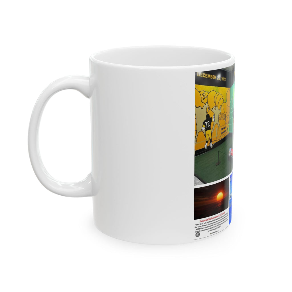 Collage Ceramic Mug – Inspirational Quote & Pop Culture Photo Wrap (11oz/15oz)