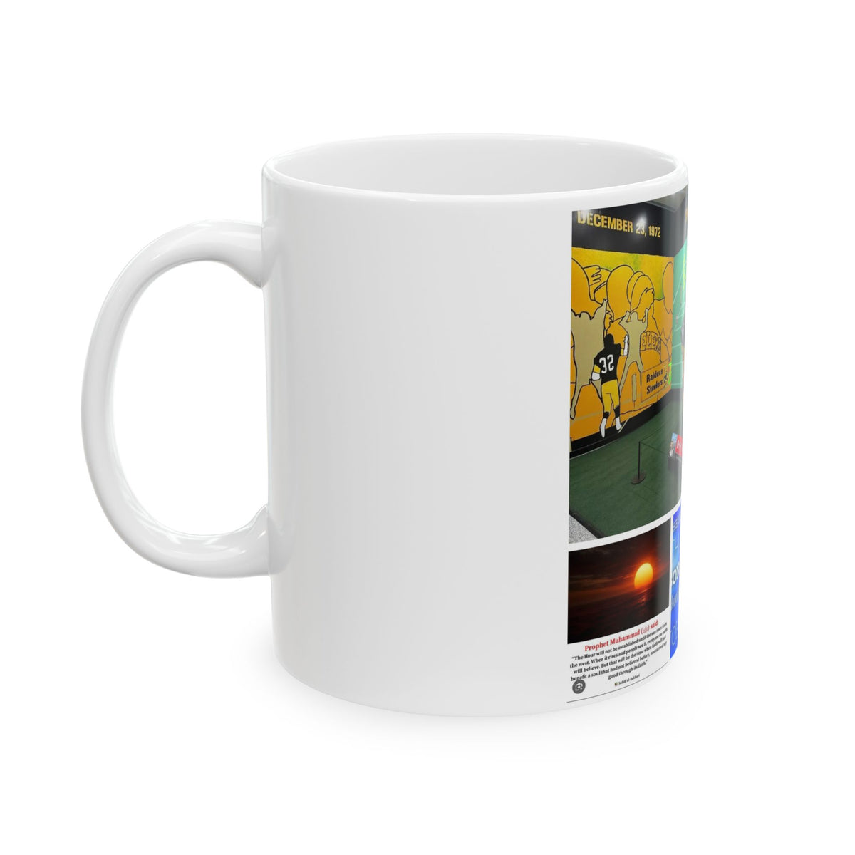 Collage Ceramic Mug – Inspirational Quote & Pop Culture Photo Wrap (11oz/15oz)