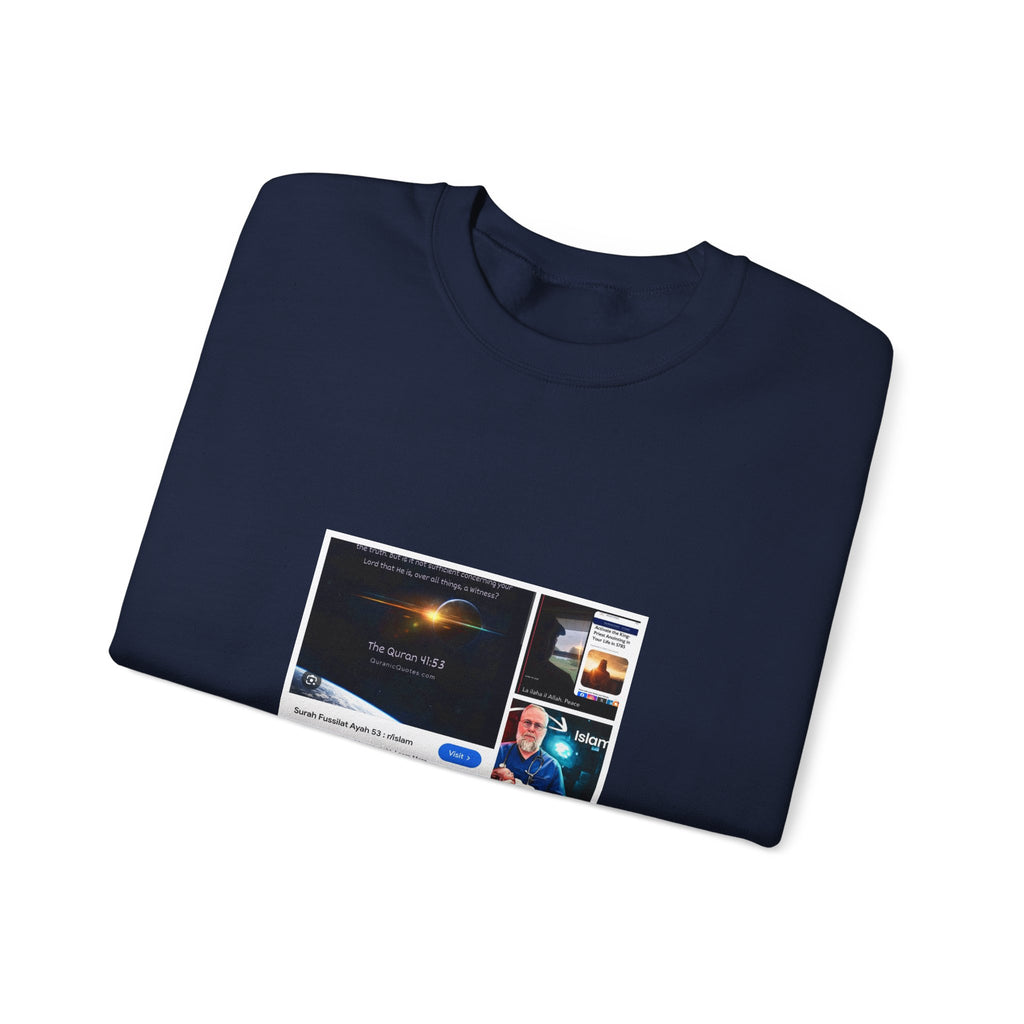 Crewneck Sweatshirt with Collage Print — Internet Meme & Screen Capture Design