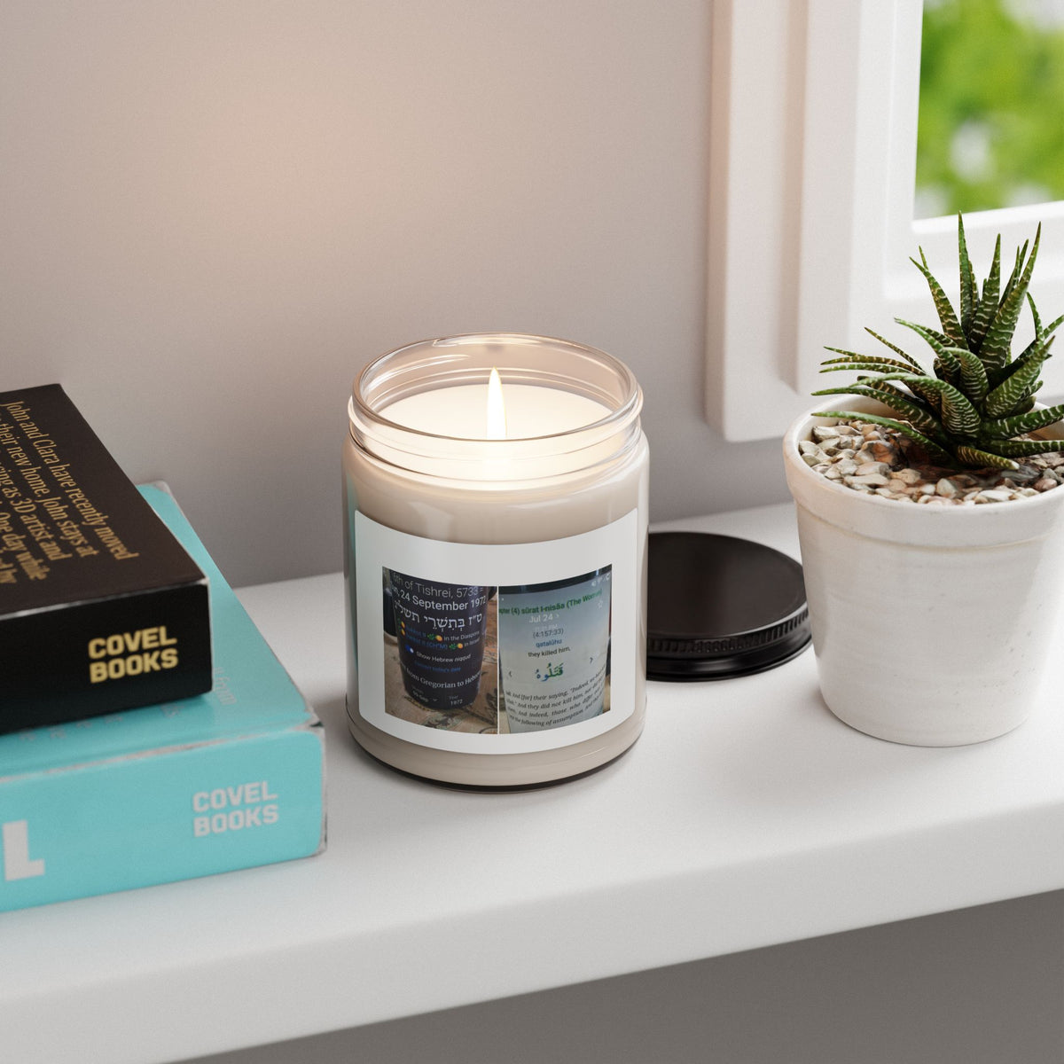 Scented Soy Candle 9oz — Photo-Label Aromatherapy Jar