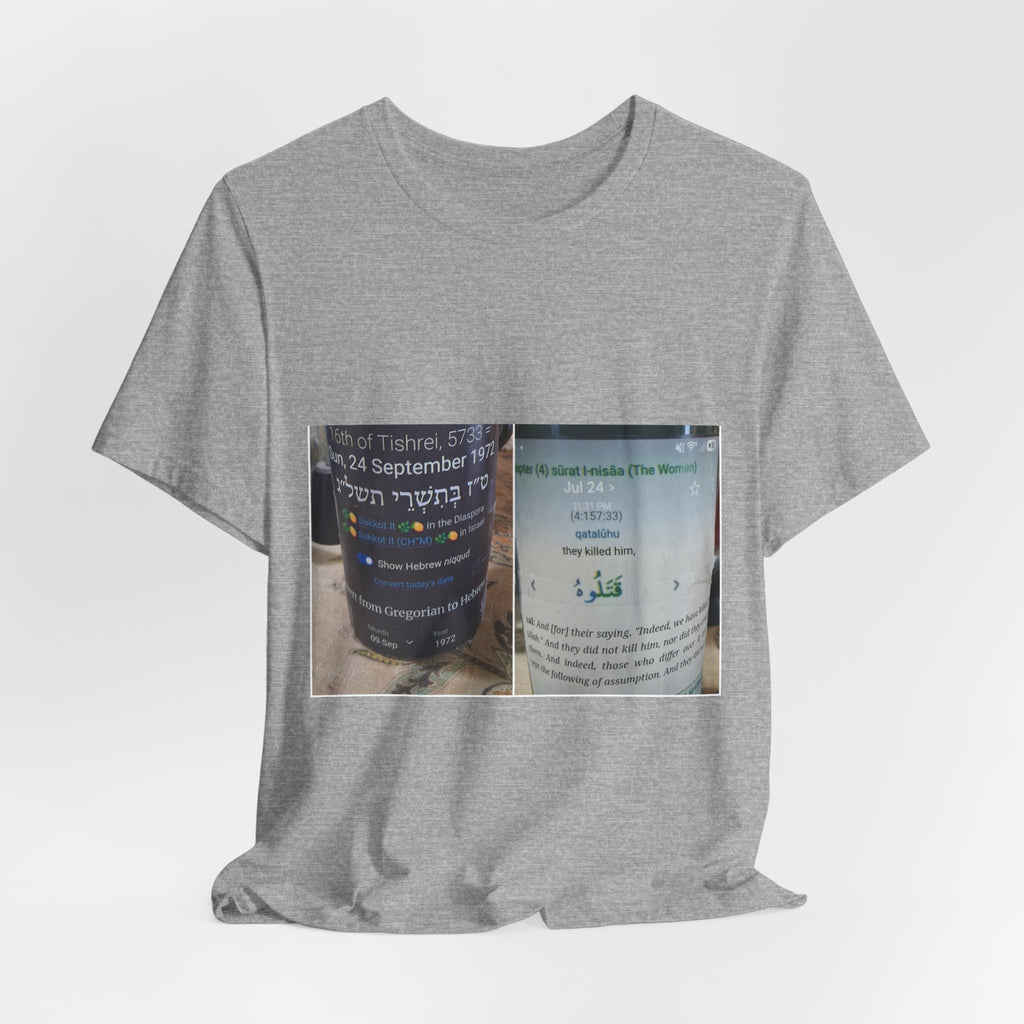 Photo Collage Tee — Bilingual Memorial Bottle Design