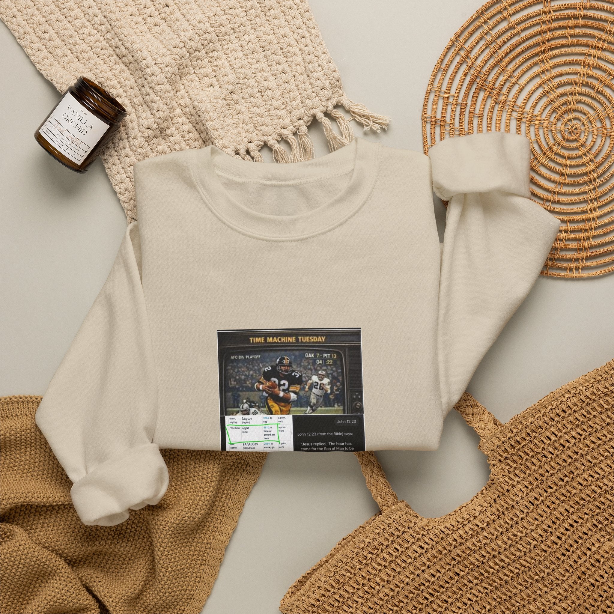 Crewneck Sweatshirt — Nostalgic Game Night Poster Design
