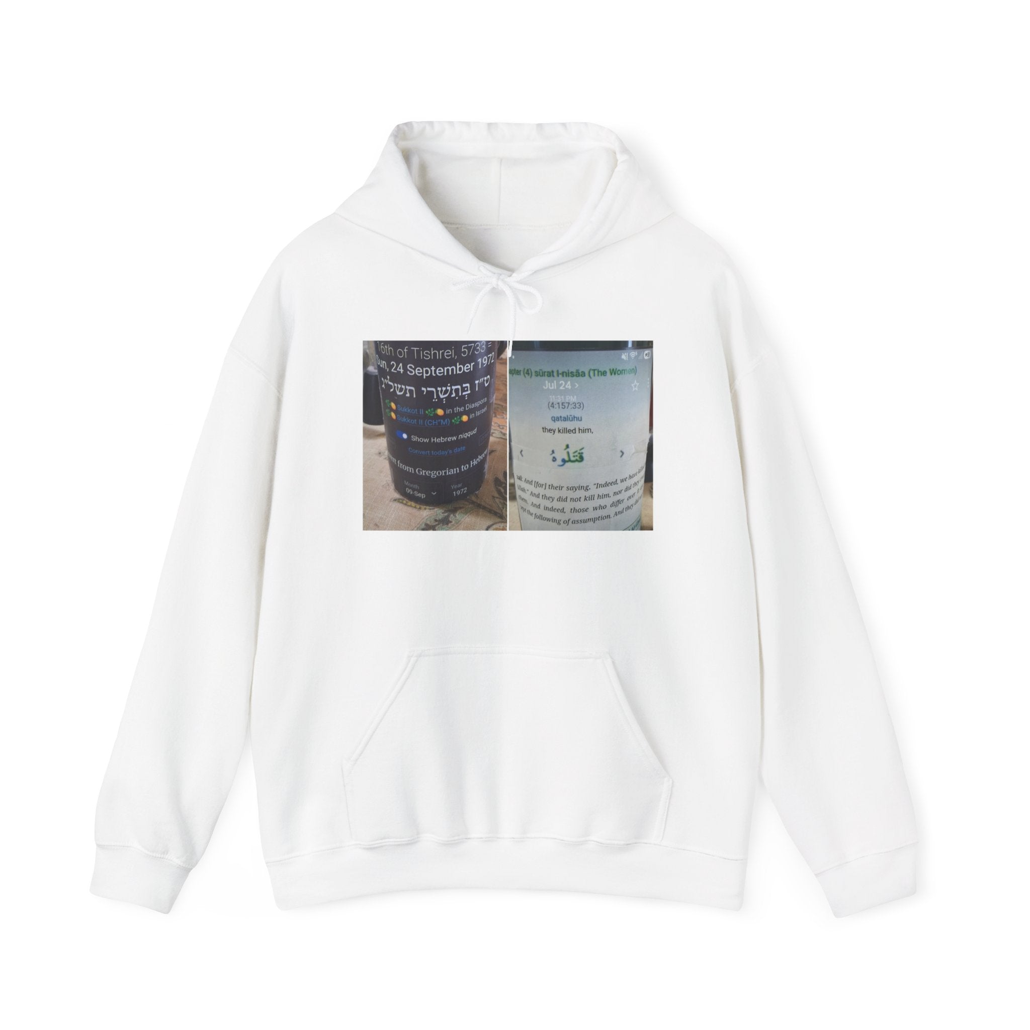 Hoodie — Coffee Cup Label Photo Print Hoodie