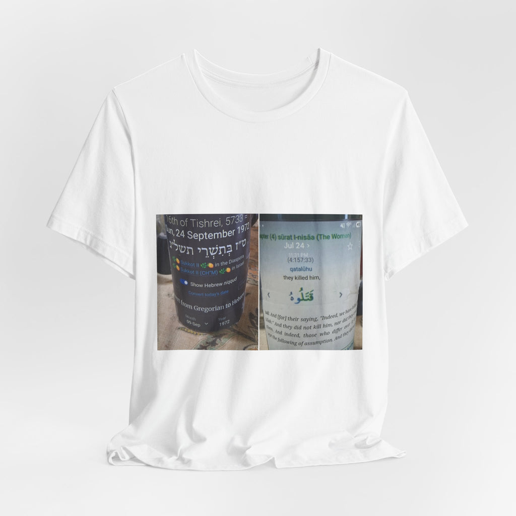 Photo Collage Tee — Bilingual Memorial Bottle Design