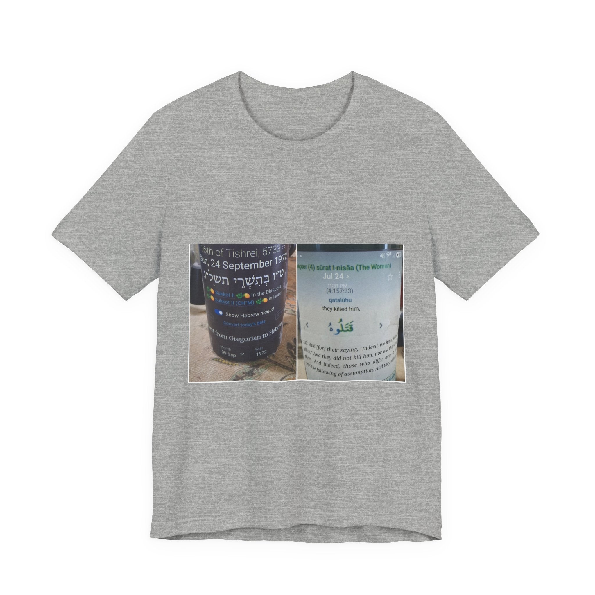 Photo Collage Tee — Bilingual Memorial Bottle Design