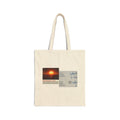 Sunset Quote Canvas Tote Bag — Inspirational Arabic & English Text Eco Shopper