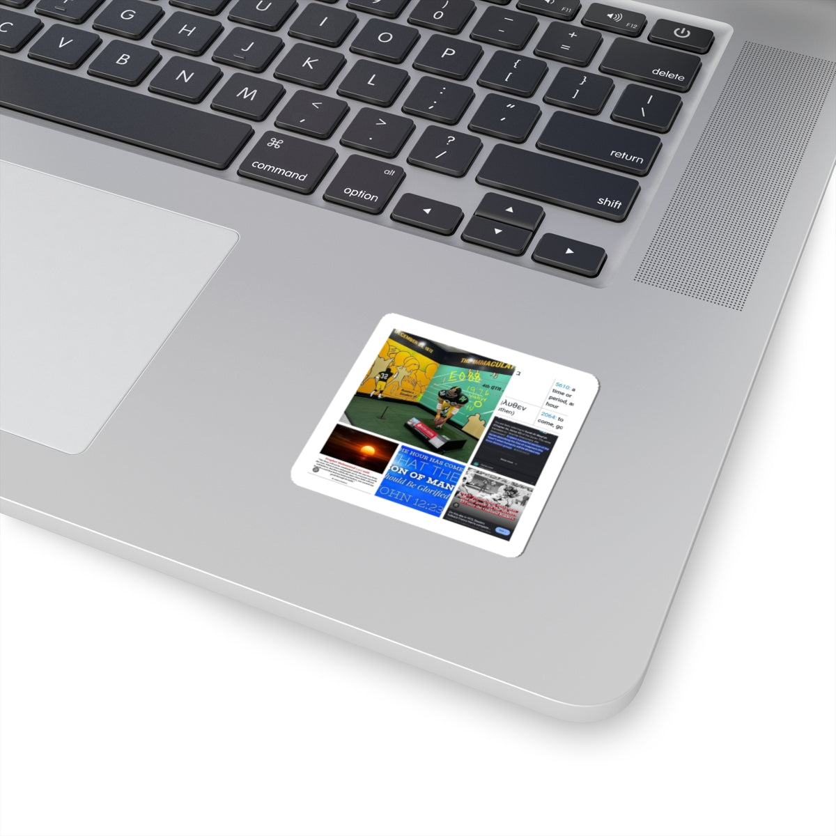 Collage Art Kiss-Cut Sticker — Retro Pop Media Laptop Decal