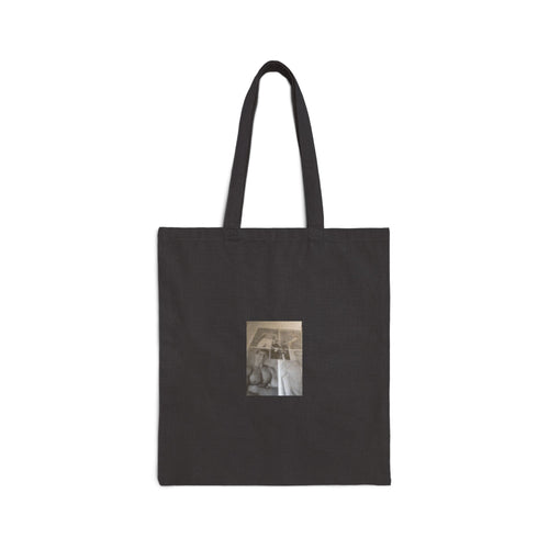 Canvas Tote Bag with Vintage Photo Print – Retro Snapshot Market Tote