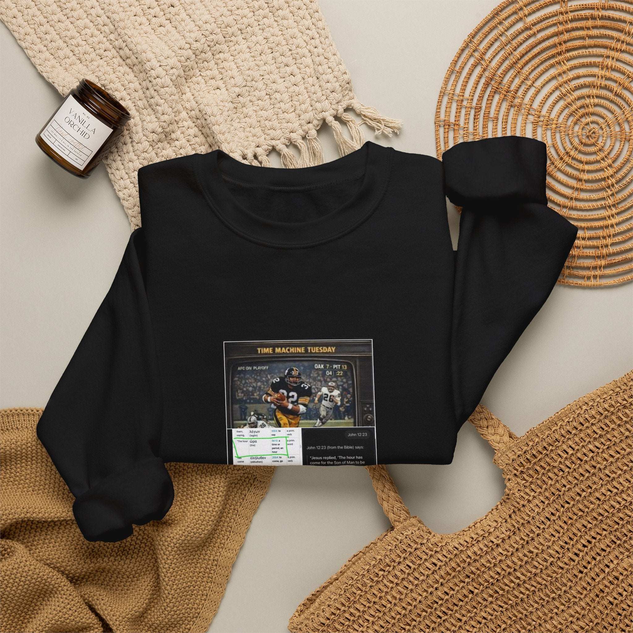 Crewneck Sweatshirt — Nostalgic Game Night Poster Design