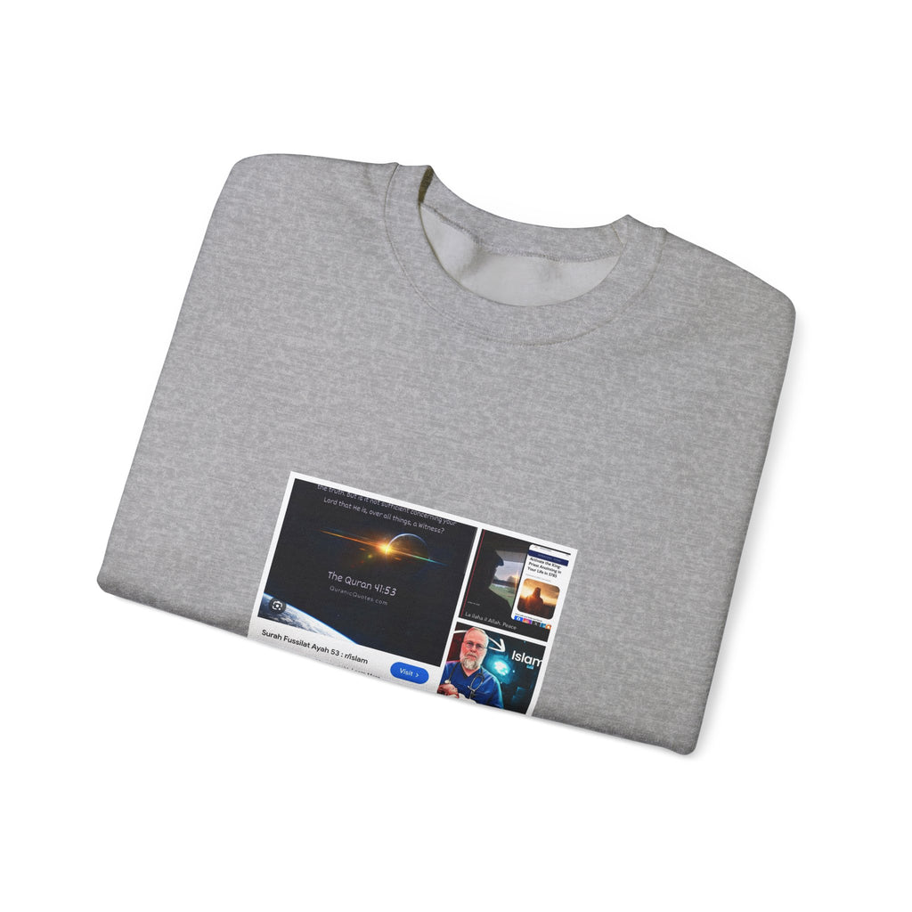 Crewneck Sweatshirt with Collage Print — Internet Meme & Screen Capture Design