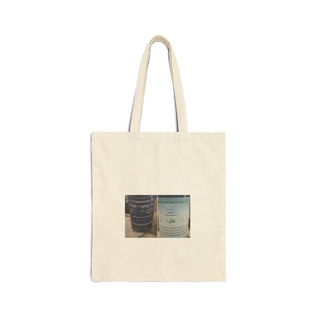 Canvas Tote Bag — Vintage Candle Label Photo Print