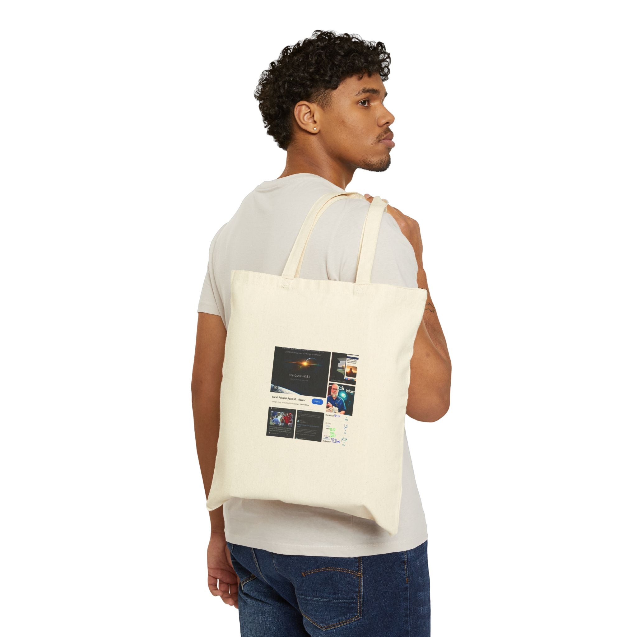 Canvas Tote Bag — Collage Space Art & Screenshots Print