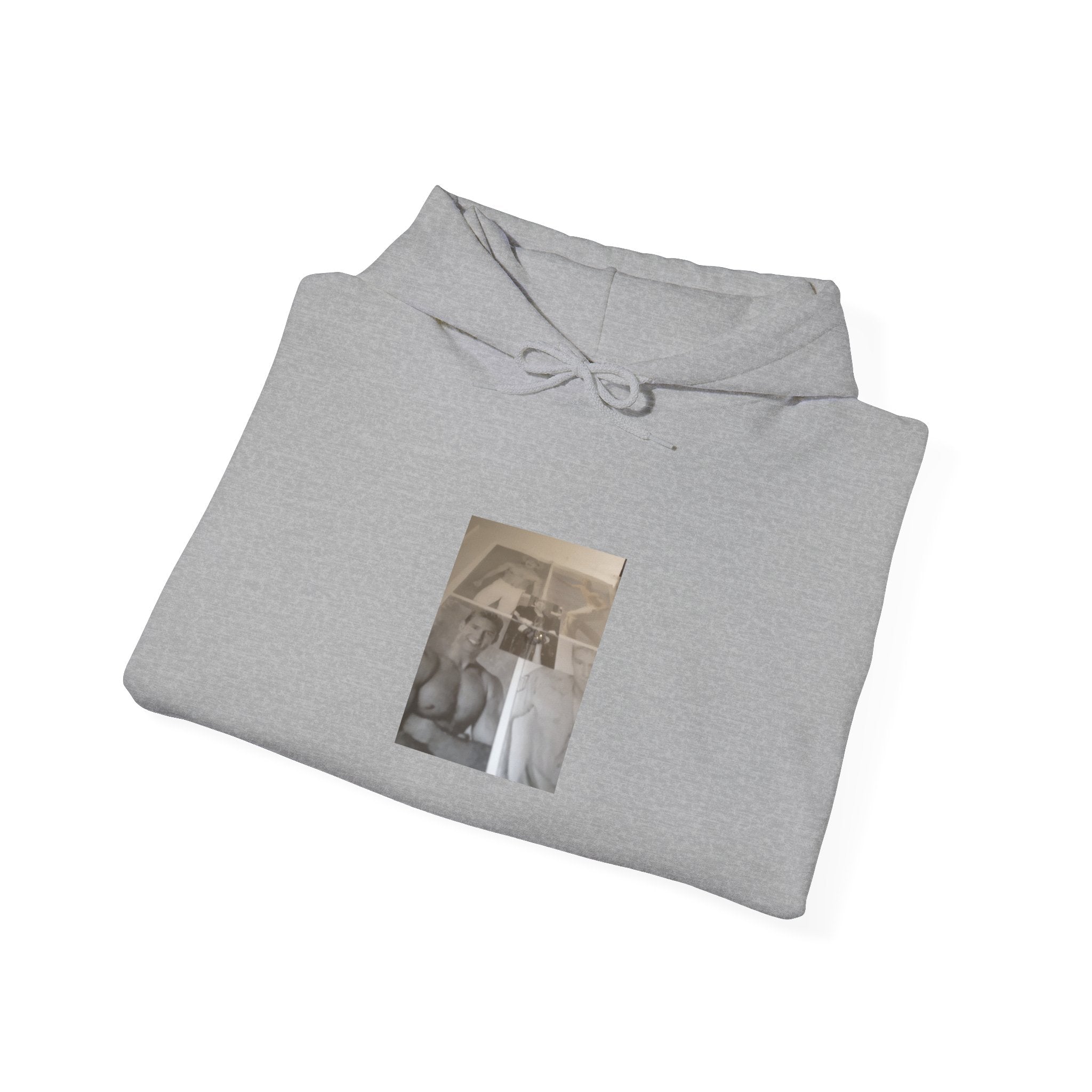 Vintage Collage Photo Hoodie — Sepia Retro Portrait Graphic