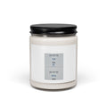 Scented Soy Candle 9oz — Minimal Text Label Candle (Arabic Verse Print)
